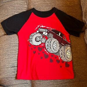 Valentine’s Monster Truck, 5T, SS Tee, EUC